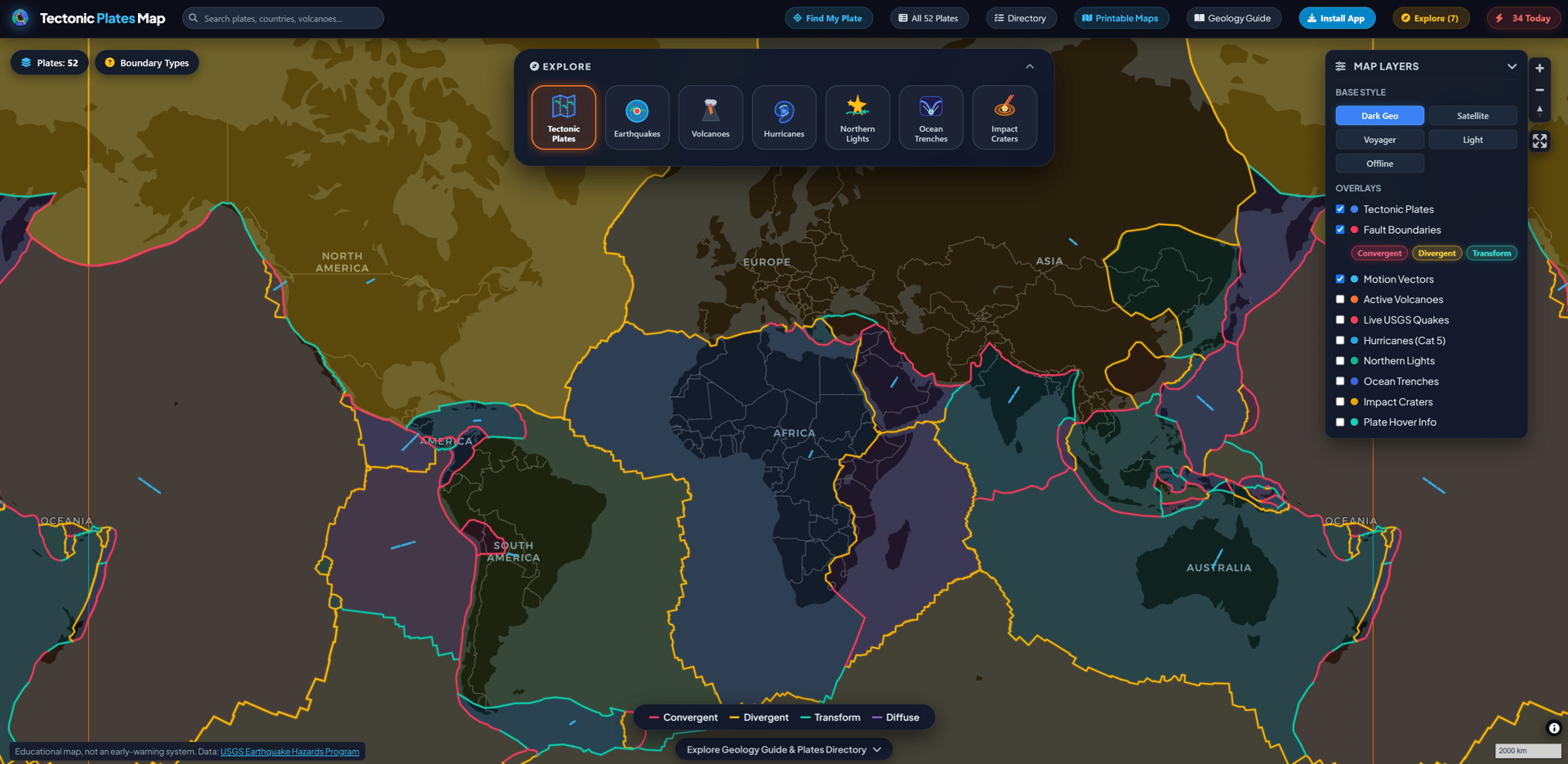 TectonicPlateMap.org screenshot 3 of 3