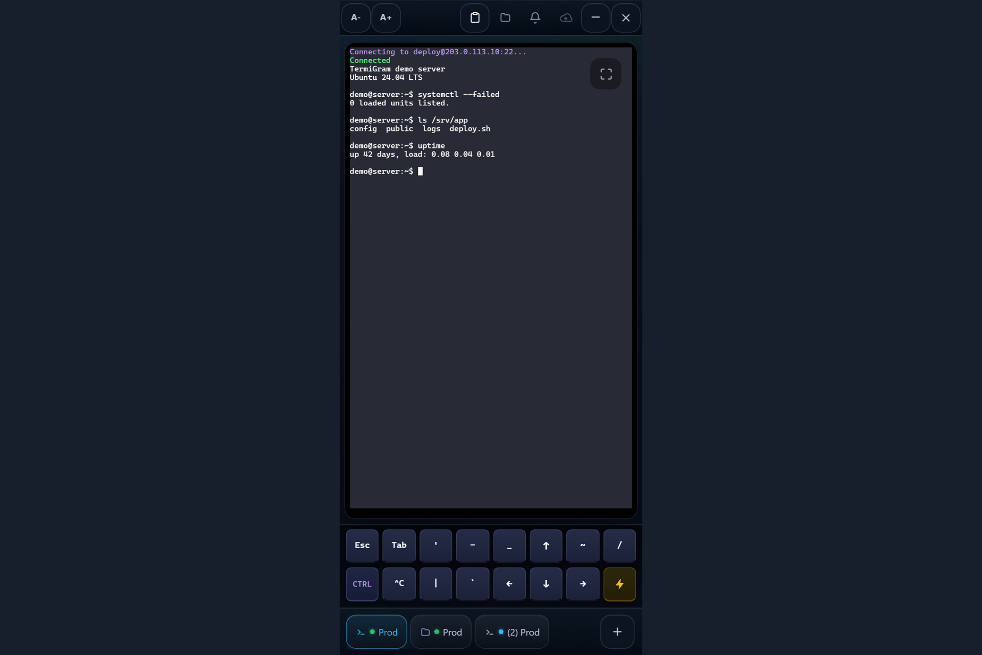 TermiGram screenshot 1 of 3
