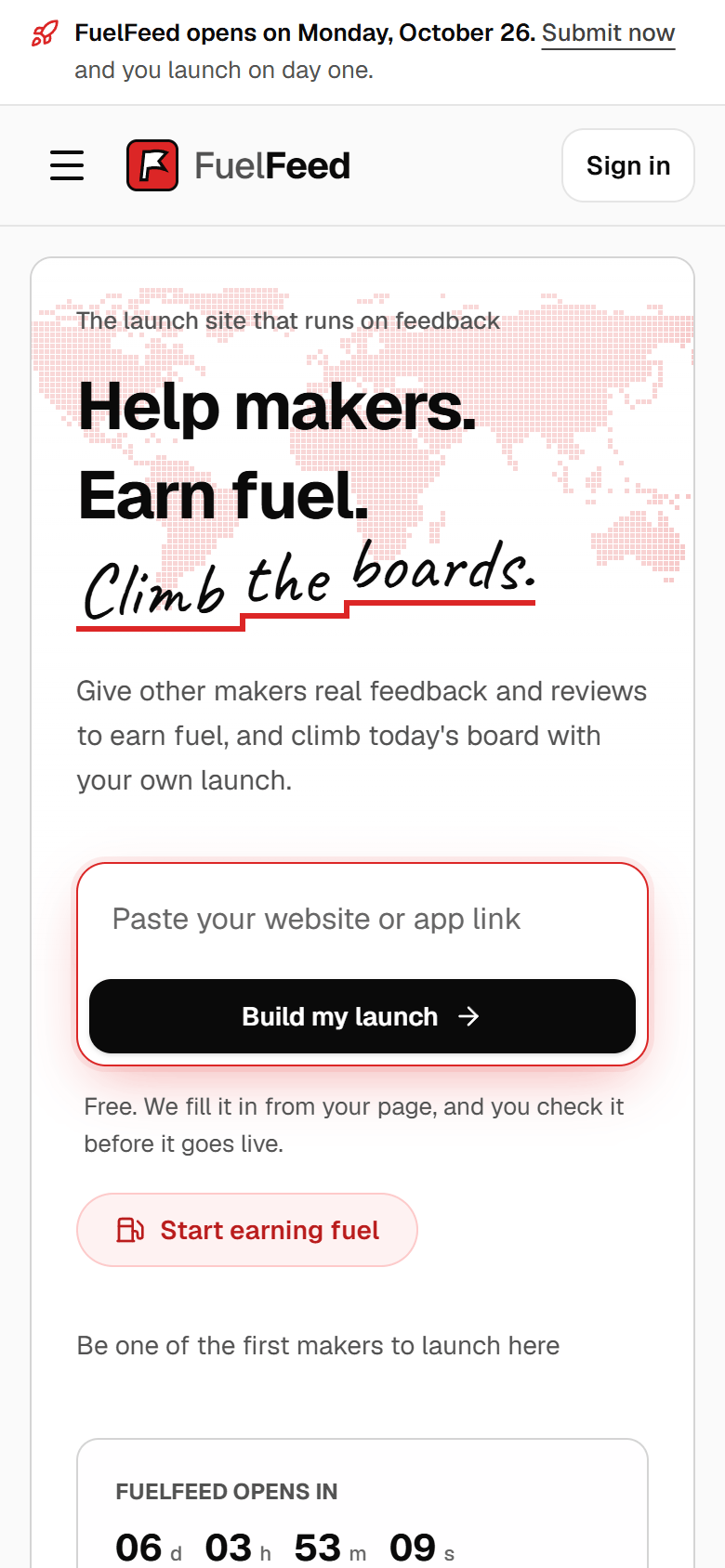 FuelFeed: launch, get real feedback, cli screenshot 3 of 4