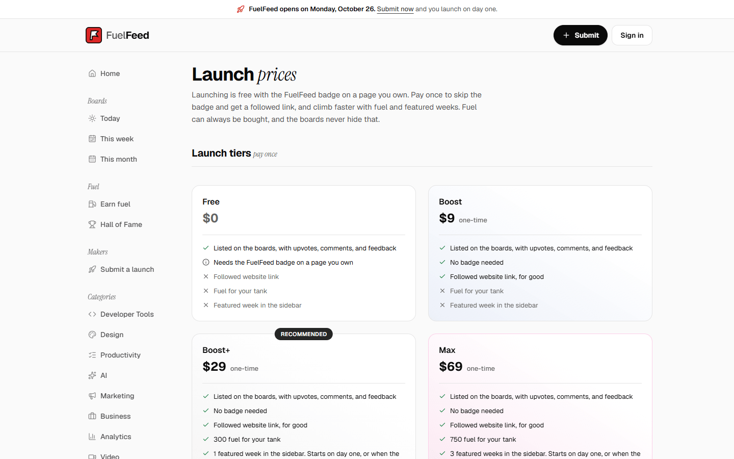 FuelFeed: launch, get real feedback, cli screenshot 4 of 4